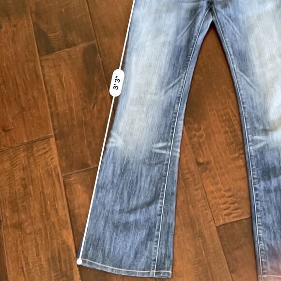 Rock & Republic Y2K Blue Tag Low Rise Bootcut Jeans Roth Acid Blue Jeans Sz 27 - Picture 9 of 13